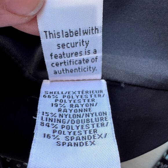 DIANE VON FURSTENBERG Bold Print Black 2 Piece Set - Sheath Dress & Jacket - Picture 15 of 15